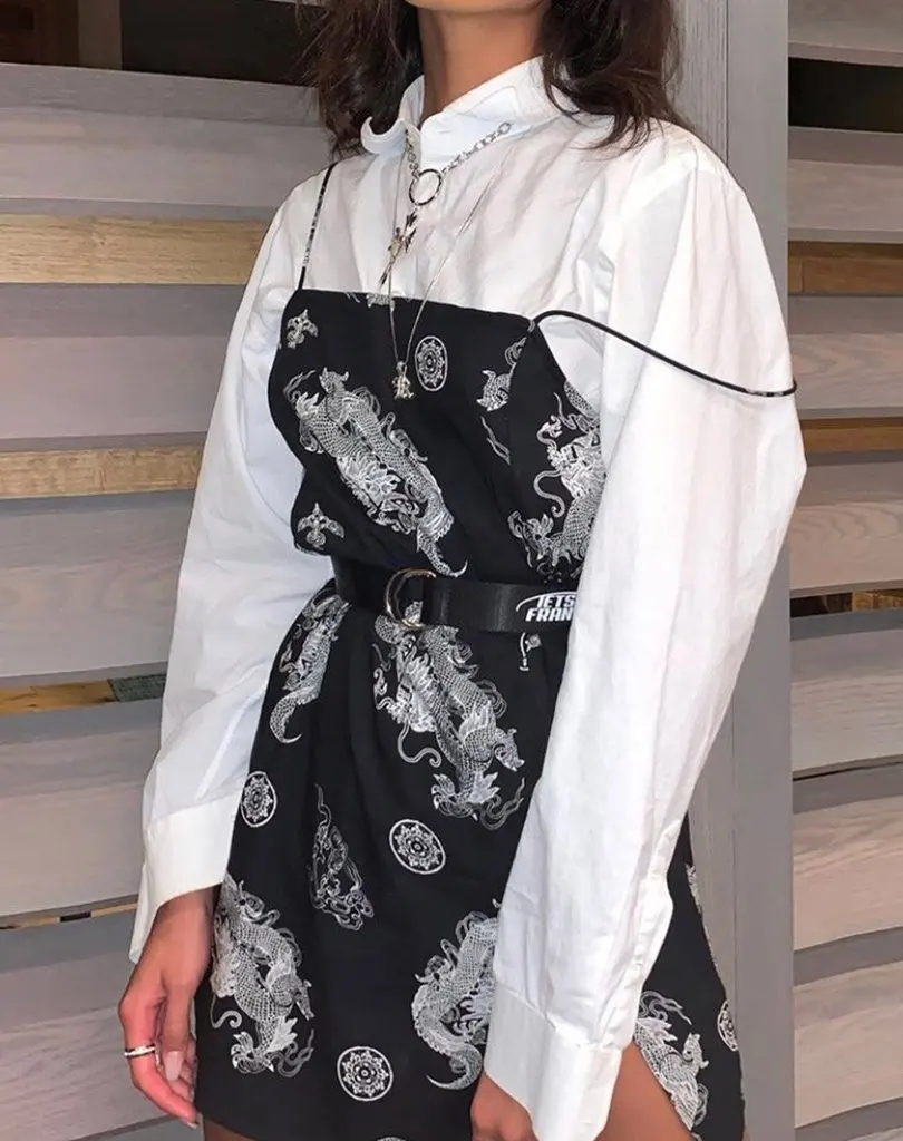 

2022 dragon print sleeveless slit sexy slip mini dress autumn summer women streetwear club outfits clothing clothes