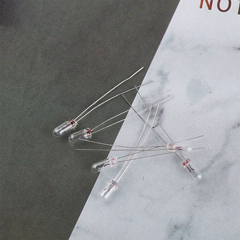 

10Pcs 3/4/5mm 3/6/12/24V Mini Light Bulb Edison Incandescent Filament Rice Lamp Tungsten Bulb Neon Lamp Indicator