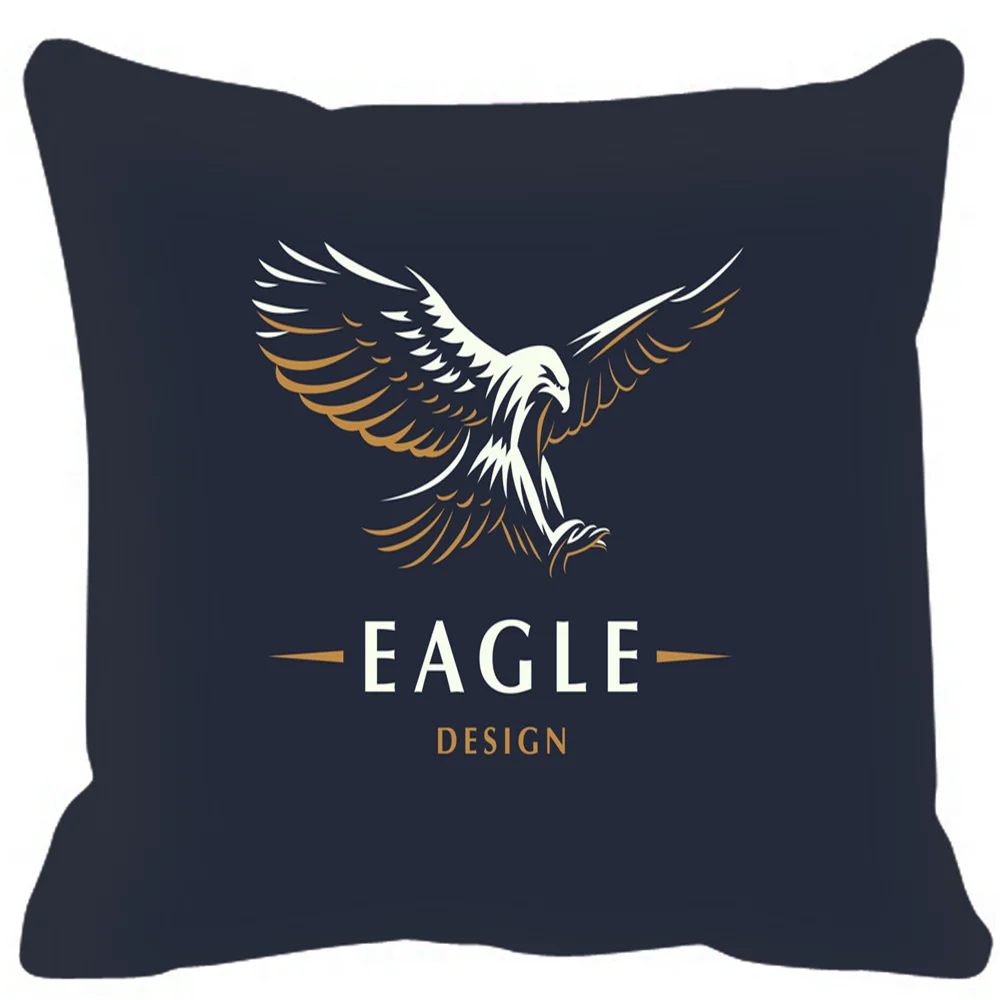 

Home Decoration Eagle Pattern Square Cushion Pillow Case Cover