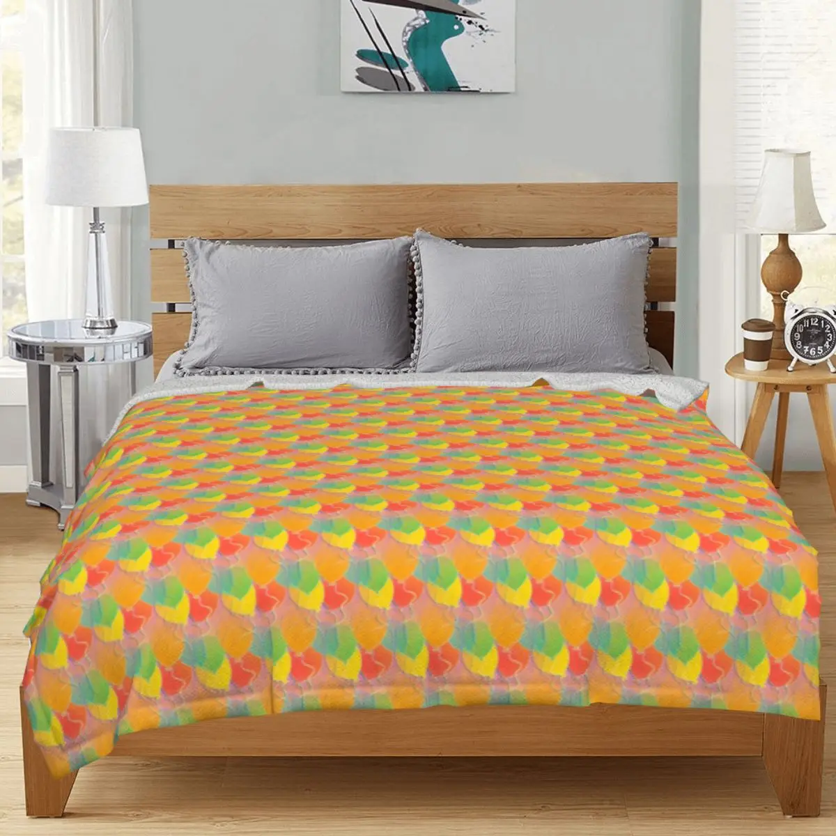 

Summer Fruit Style Suitable For Bed Sofa Camping Cold Movie Theater Or Travel Super Soft Lamb Fleece Blanket Can Be Customized