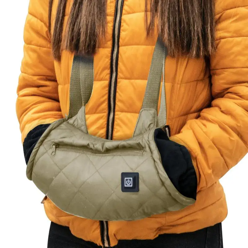 Hand Warmer Muff Hand Warmers With Two Storage Bags Adjustable Strap Winter Heated Hand Muff With 3 Heat Settings For Outdoor