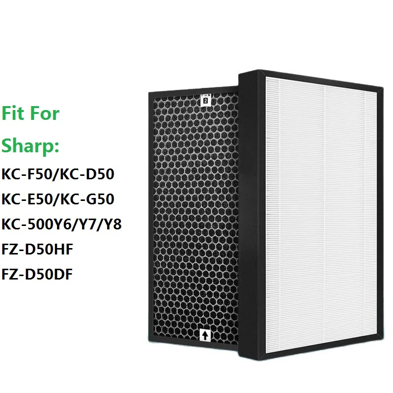

Replacement Sharp Air Purifier FZ-D50HF FZ-D50DF HEPA Carbon Filter for KC-F50 KC-D50 KC-E50 KC-G50 KC-50E1/E2 KC-500Y6/Y7/Y8