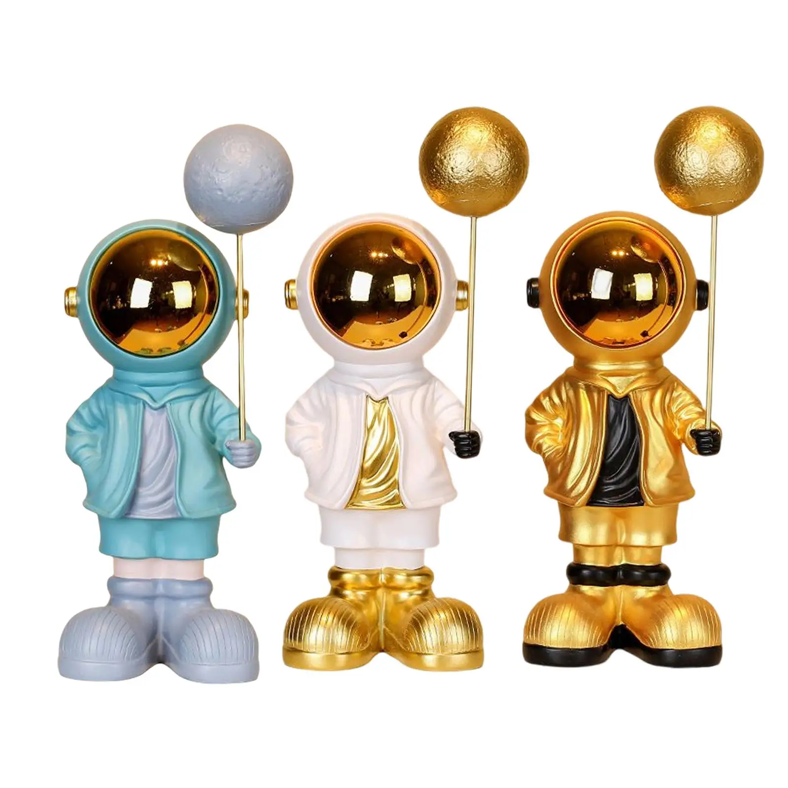 

Настольные статуи астронавта из смолы, скульптура, домашнее украшение для гостиной, подарок на день рождения, прочная ручная роспись, хорош...
