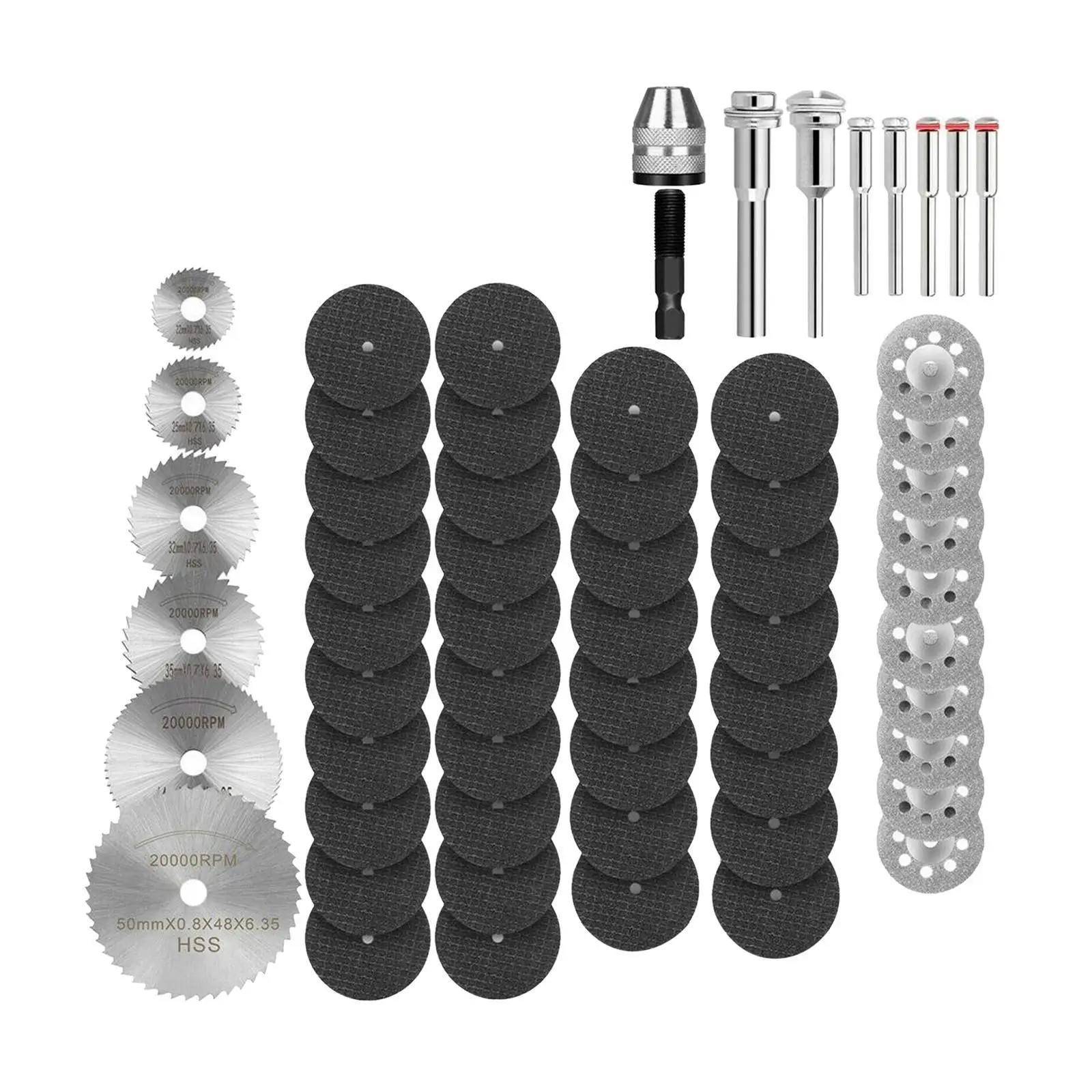 

60x Diamond Cutting Wheel Kit with Cutting Gem Ceramics Woodworking