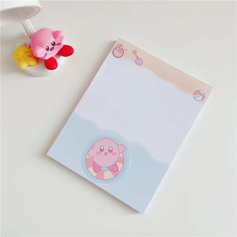 50 листов Kawaii Star Kirby Note Paper аниме мультфильм розовый сообщений блокнот для записей