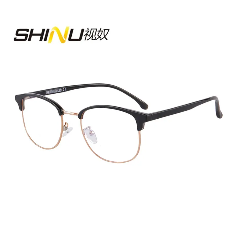 

SHINU Men's Glasses Prescription Eyeglasses Progressive reading glasses Metal frame multifocal Myopia glasses minus grade on top