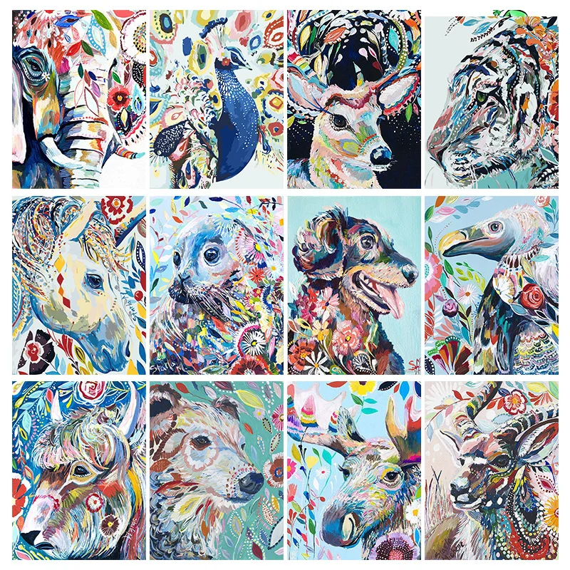 

5D DIY Diamond painting animals Colorful lion owl horse Full Square Diamond embroidery Cross stitch Full Round Diamond mosaic