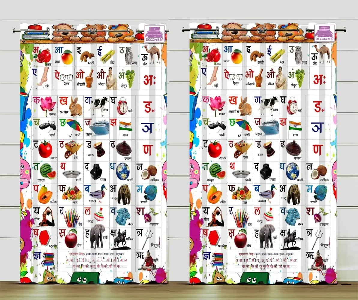 Шторы ABCD с принтом алфавита для детей шторы комнаты окна гостиной кухни готовая