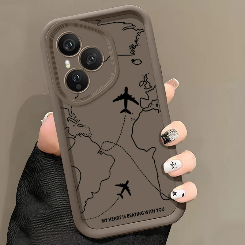 Мягкий чехол из ТПУ с рисунком Air Route для Honor 400 Pro 200 Pro X8c X9c Smart X6a X6b X6c Magic7 Lite, силиконовый защитный чехол (art.: 3920d461ef266) - 3920d461ef266