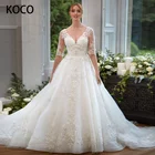 Женское свадебное платье с аппликацией MACDOUGAL, элегантное пляжное платье невесты с коротким рукавом, простое платье невесты, 2022