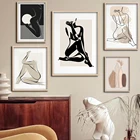 Абстрактная Обнаженная женщина Искусство эротическая Женская фигурка Рисунок Сексуальный постер для гостиной домашний декор