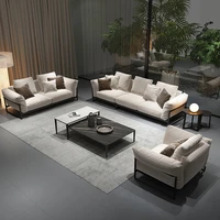 nordic fabric sofa small sized living room modern simple and high grade down sofa for three or four people