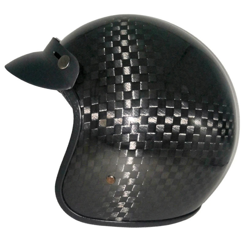 Carbon Fiber Retro Open Face Helmet Light Weight 3k 12k Carbonfiber Off