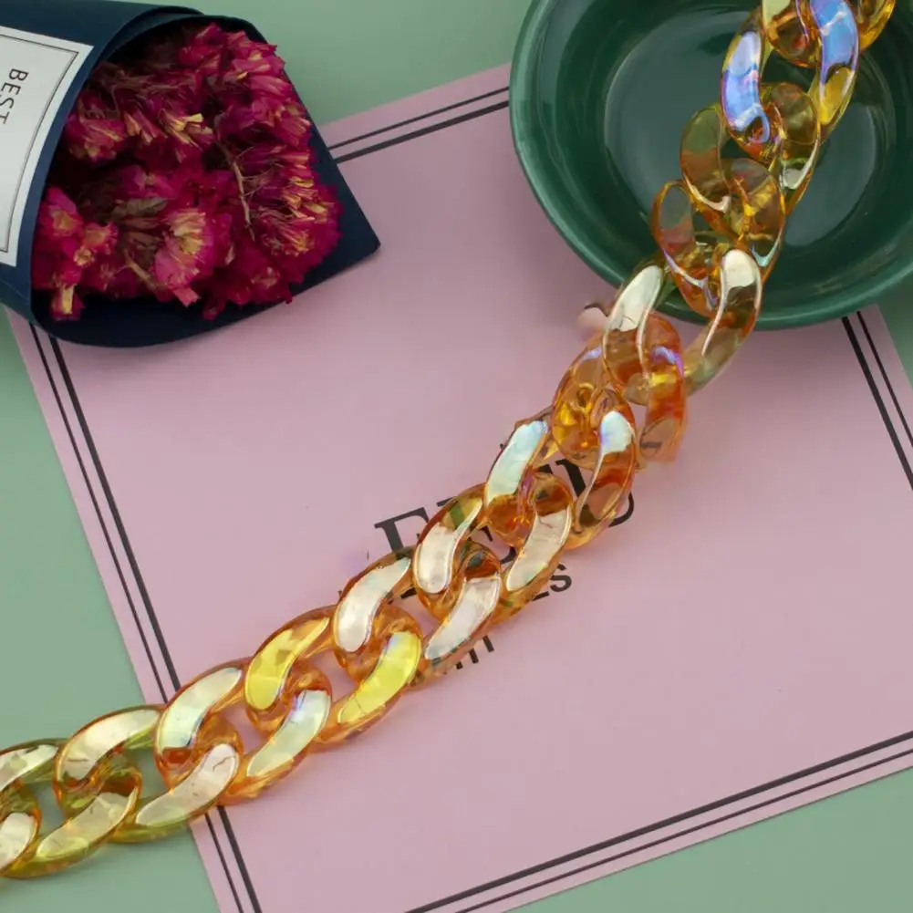 

30Pcs Helpful Assembled Parts Beads DIY Jewelry Accessories Shinny Acrylic Chain Link Rings Durable Handicrafts Supplies