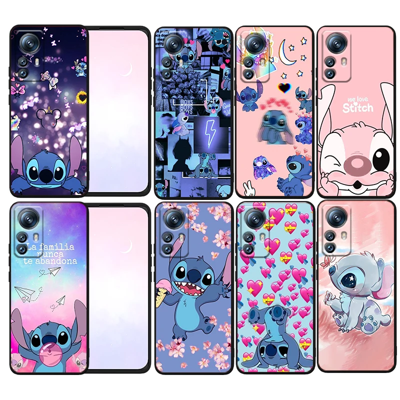 

Disney Lilo & Stitch Cute Phone Case For Xiaomi Mi 13 12T 12S 12X 12 11 11T 11i 10T 10 Pro Lite Ultra 5G Funda Black Cover