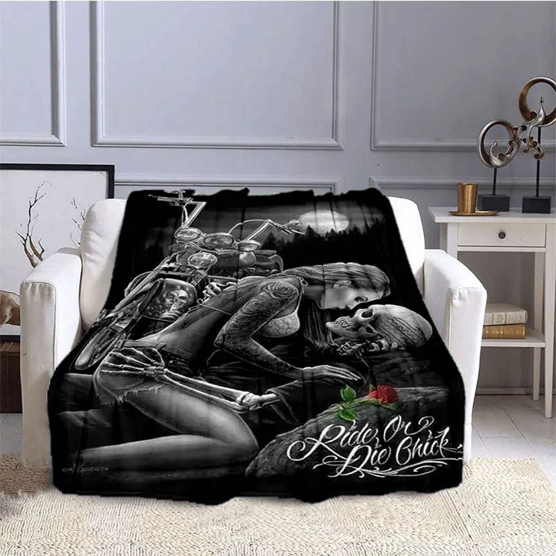 

Skull Girl Romantic Love Blanket Soft Cozy Blanket Sofa Bed Throw Blanket Flannel Blanket Blanket Travel Blanket Birthday Gifts