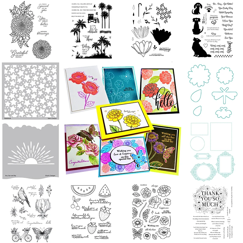 

Новинка июня 2023, однослойные открытки с трафаретом из искусственных размеров, прозрачные штампы, металлические Вырубные штампы для изготов...