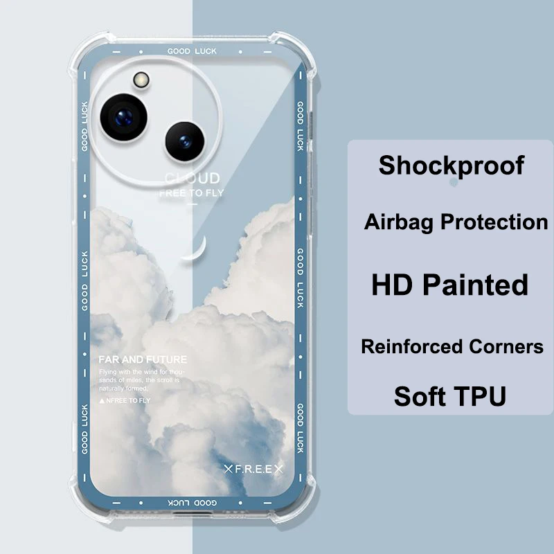 Прозрачный мягкий силиконовый чехол для Sharp Aquos R8 из ТПУ с защитой от падения Sense 7