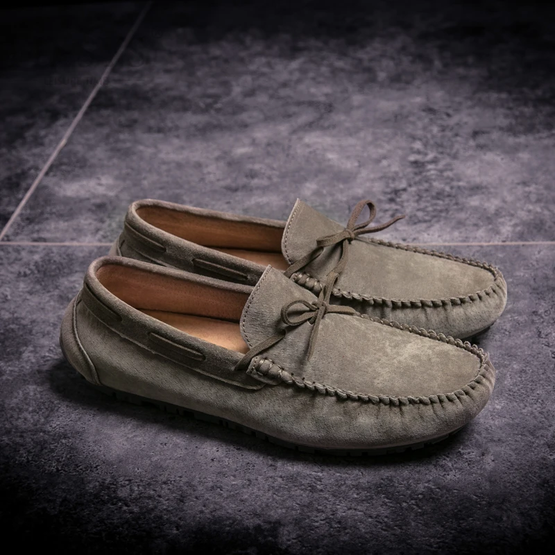 

Мужские замшевые повседневные туфли FIXSYS, Модные дышащие мокасины для вождения, весна 2022, высококачественные мужские повседневные лоферы