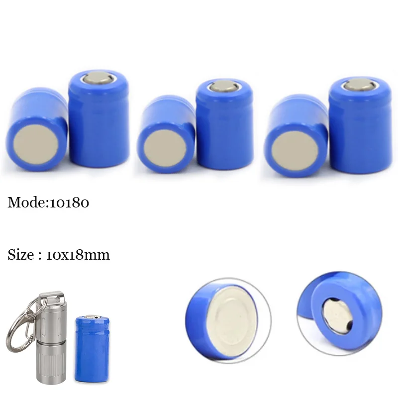 

1/2pcs 3.7V 10180 Rechargeable Li-ion Battery 10180 cell 100mAh for Mini UC02 LED flashlight torch and speaker