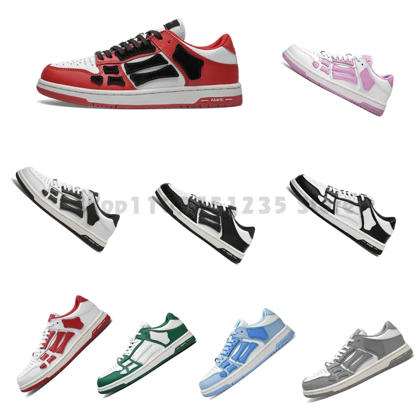 

AMIRI PURE Original High Quality Casual Sneakers Bone Shoes Unisex Skateboarding Trainers Walking Footwear for Men and Women