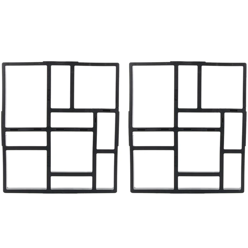 

17.5X15.5X1.5Inch 2Pack Concrete Molds Reusable Walk Path Maker Paving DIY Path Garden Yard Patio Mold (10-Grid)