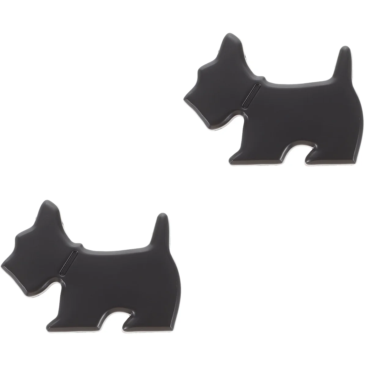 

2 PCS Dog Metal Sticker Halloween Decor 3D Car Funny Applique Lovely Adorable Decal