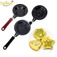 delidge 1 pc mini egg frying pan cast iron flower bear pig star heart frog breakfast egg mold fried egg pancake mold