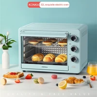 household electric oven 32l big baking toasting timing machine breakfast oil free roaster bbq tools cake bread pizza maker 220v