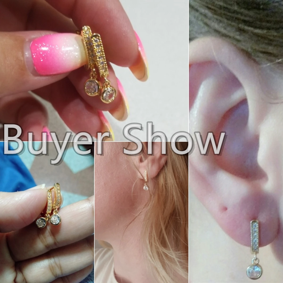 Модные простые женские серьги золотого цвета с круглым подвесом CZ креативные