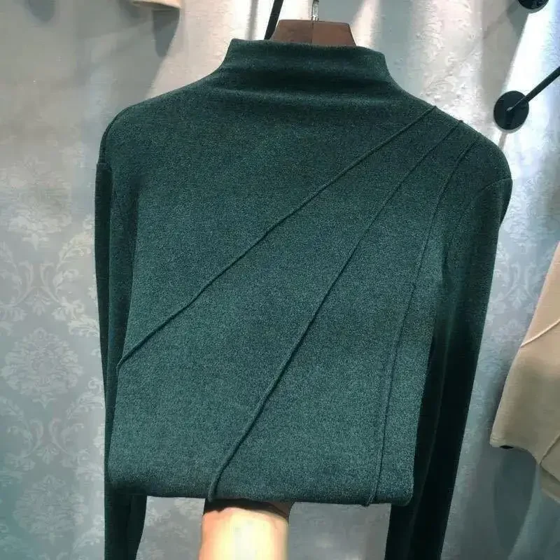 Двусторонний флисовый базовый слой женская футболка с воротником до половины