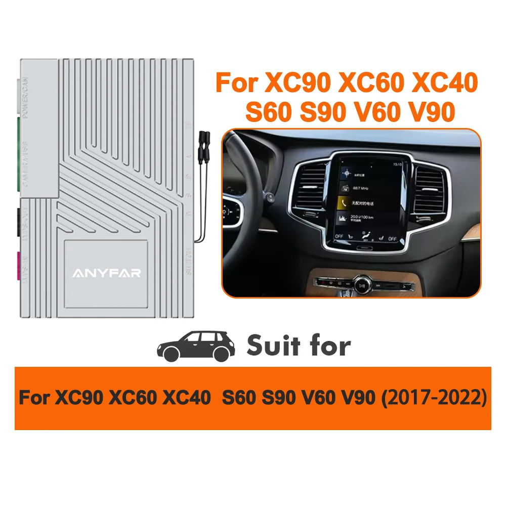 

Беспроводной Комплект Для Установки CarPlay И Android Auto (декодер) Для Volvo V60 V90 S60 XC40 XC60 XC90 S60 S90 2017-2022