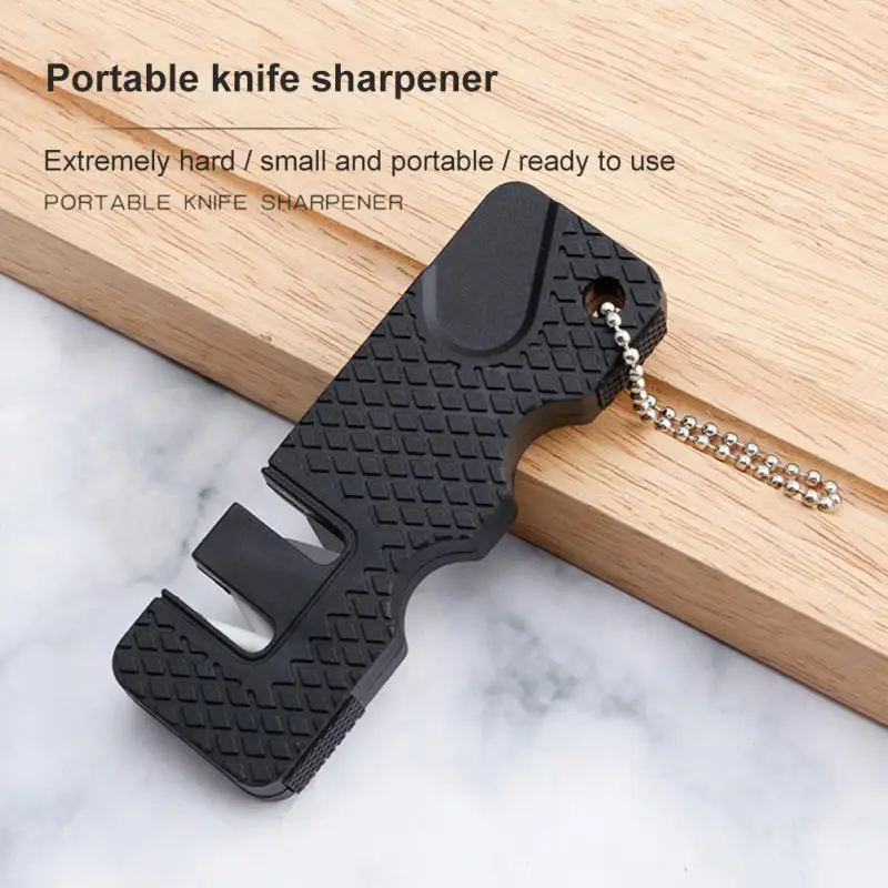 

Kitchen Household Fruit Knife Sharpening Stone Mini Portable Knife Sharpener Small Edge Sports 2-step Sharpener