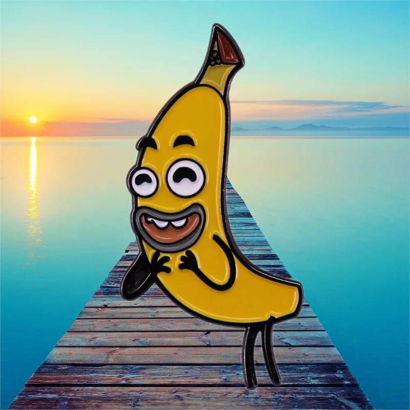 Милая глупая брошь банан комедия анимированный мир Вдохновленный значок