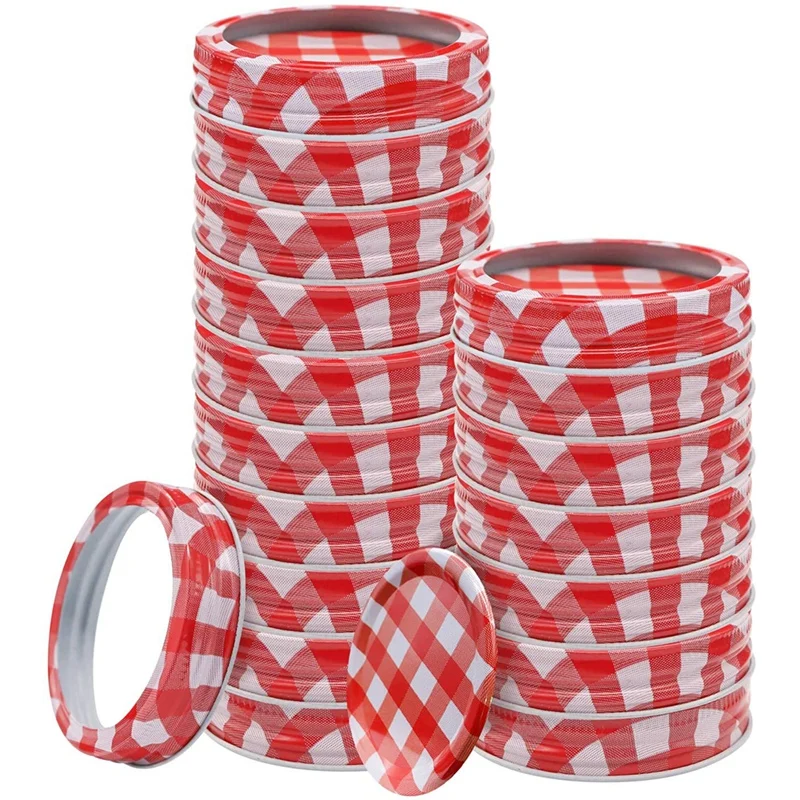 

Canning Lids And Rings, 24 Sets Regular Mouth Canning Lids Airtight Leakproof Mason Jar Caps Mason Jar Lids