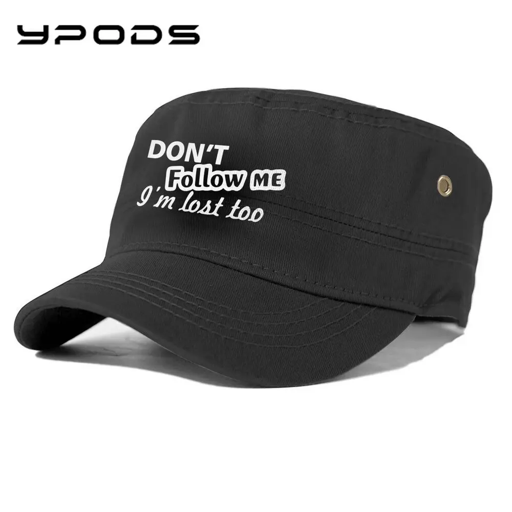 

DONT FOLLOW ME I AM LOST TOO baseball cap Men Cool Hip Hop Caps Adult Flat Personalized hats Men Women Gorra