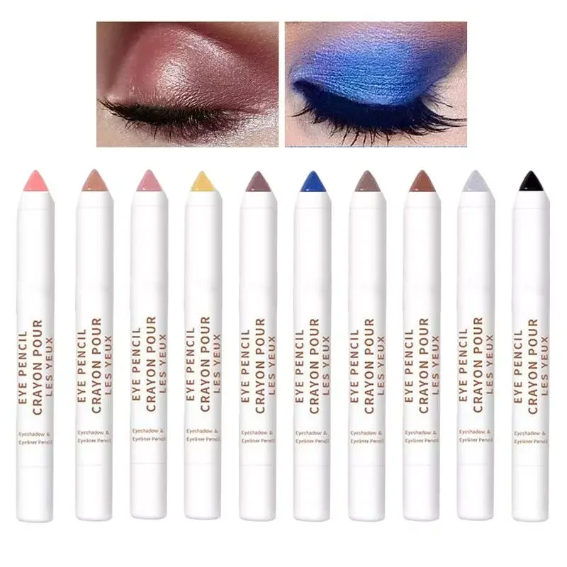 

NEW2023 Women Eye Shadow Stick Shimmer Cream Eyeshadow Sticks With 10 Colors Eye Line Drawing Pen For Proms Parties Carnivals