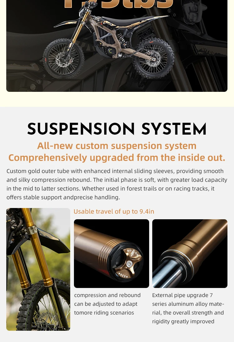 Электрический внедорожный велосипед Surron Ultra Bee 2025 с регенерирующим торможением Sur