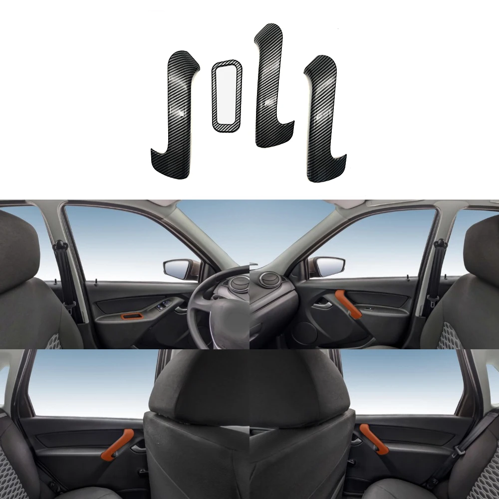 

Накладка на внутреннюю дверную ручку цвета углеродного волокна для Lada Granta