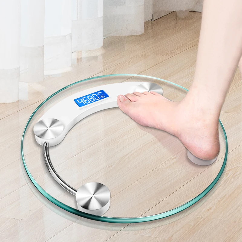

LCD 180 KG Transparent Bathroom scales Electronic Digital Smart Scale Bear Body Weight Balance Scales Floor Scales