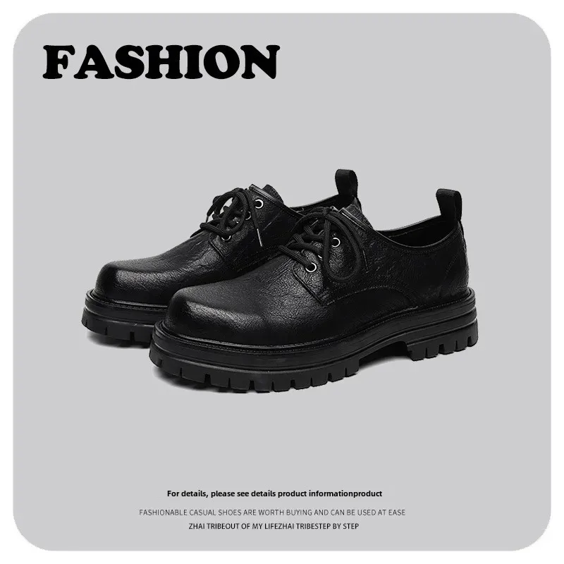 Мужские свадебные туфли на толстой подошве во французском стиле повседневные