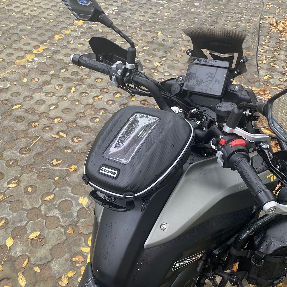 Фото Для мотоцикла ROYAL ENFIELD Himalayan 411 Scram 411: сумка на бак с быстрым замком, водонепроницаемая сумка для топ-кейса, для навигации и хранения багажа. №2