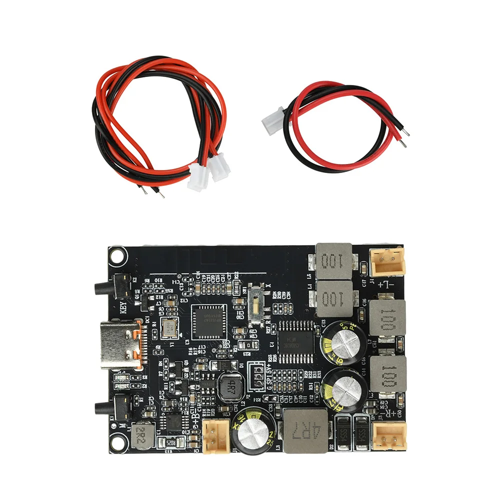 Фото DC 5V TWS двухканальный модуль усиления Bluetooth 2 * 22W / 2 * 10W плата усиления Bluetooth настольный аудио динамик типа C №4