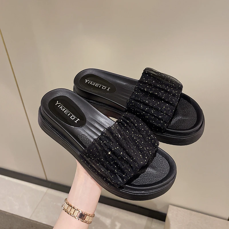 

Shoes Slippers Flat Luxury Slides Low Slipers Women Platform Designer 2022 Summer PU Low Slippers Casual Flat Shoes Female Platf