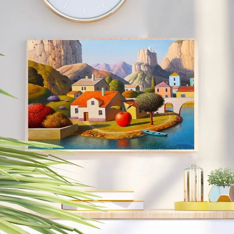 Набор для рисования по номерам на холсте с изображением озера