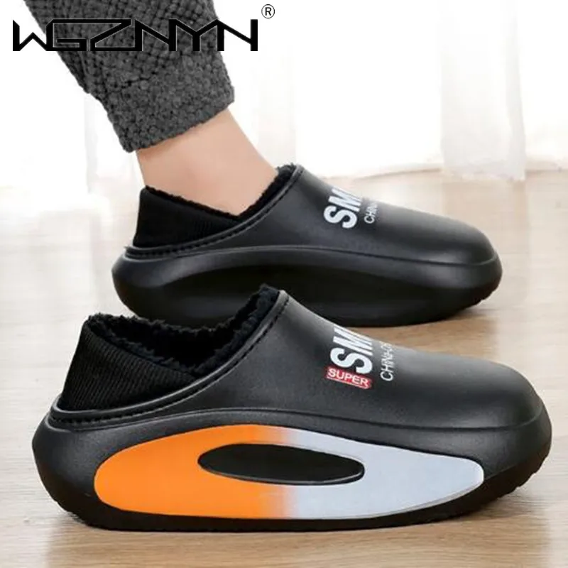 

Новое поступление зимние меховые сланцы унисекс без застежек сохраняют тепло домашние хлопковые туфли легкая осветительная обувь для мужчин и женщин размер 34-45