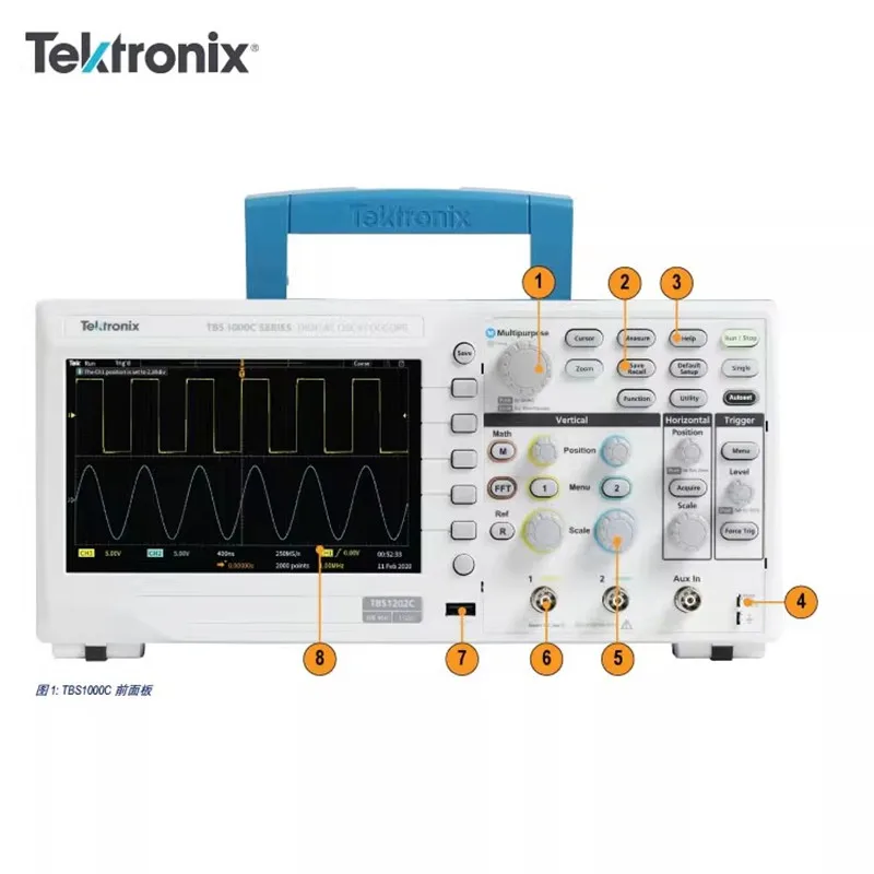 Цифровой осциллограф Tektronix TBS1202B двухканальный 200 м