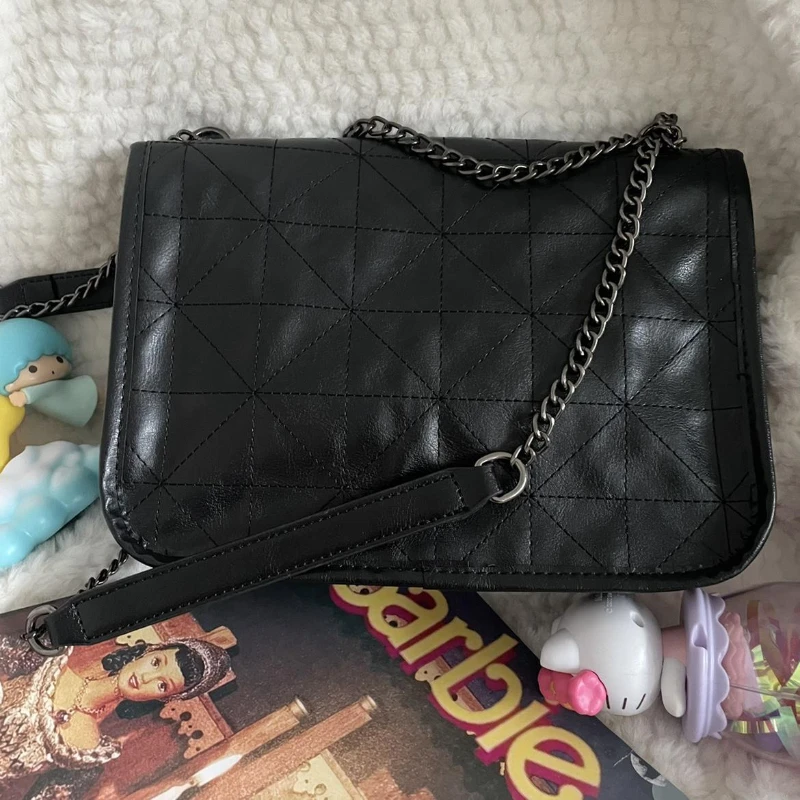 Xiuya Y2k Vintage Women Shoulder Bag Star Dog Printed Embroidery Chain Handbag Trend Fashion Luxury Designer Square Stray Bag