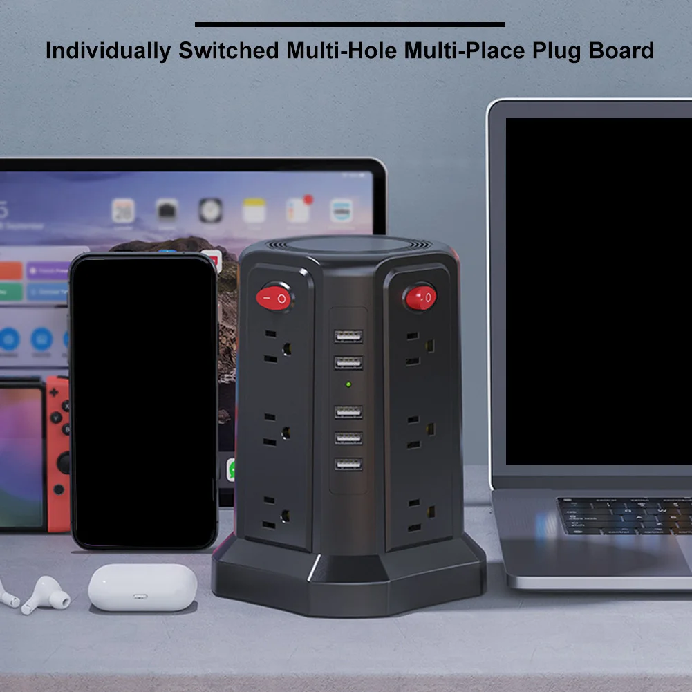 Удлинитель с 5 USB-разъемами 1250 Вт 10 А 1 8 м