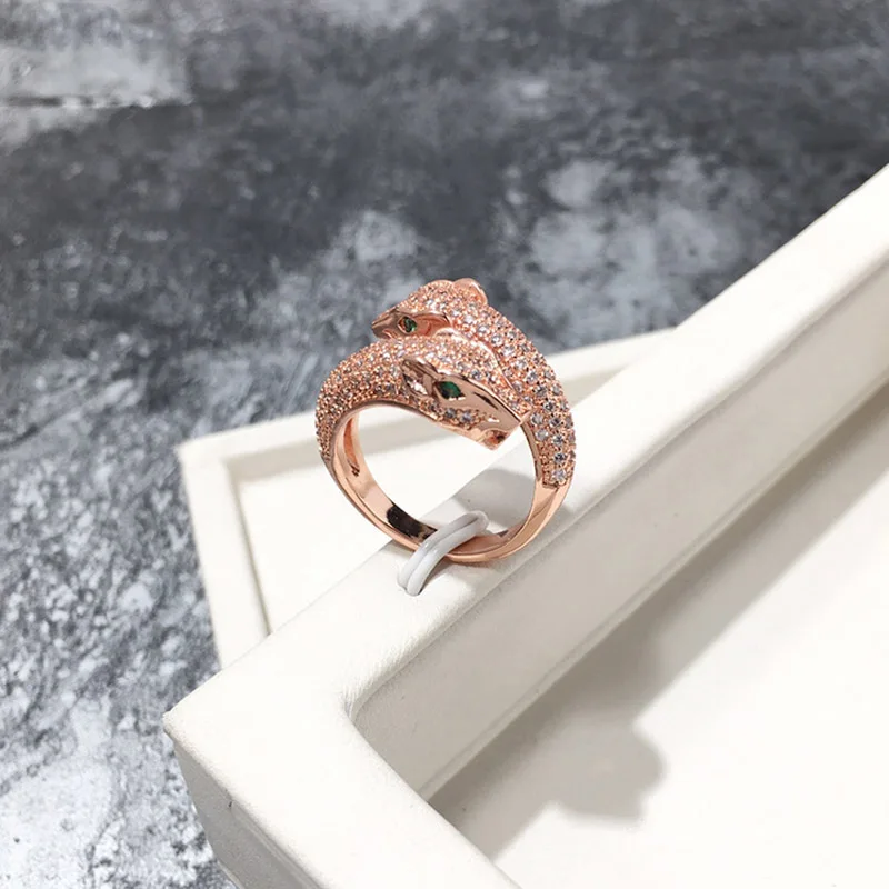 Ювелирные изделия Bobokiki модная двойная голова леопарда из титановой стали